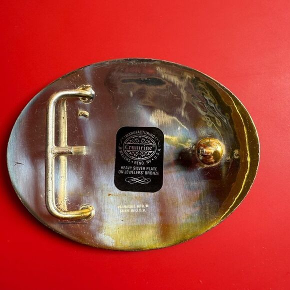 BELT & BUCKLE  |  CRUMRINE® / CIRCLE Y®  |  SILVER LACED BELT  |  MENS 34-US  | - Picture 3 of 15